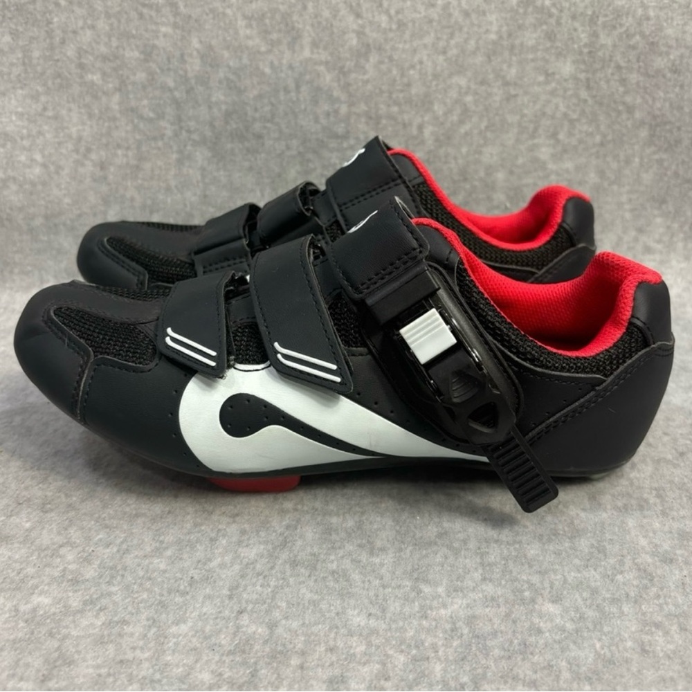 Peloton Men's Black and Red Cycling Shoes